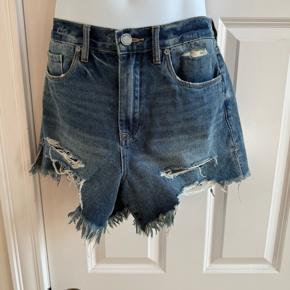 Blank NYC Shorts Womens 29 Med Wash The Barrow Vintage Hi Rise Jean Denim Booty - Picture 4 of 14